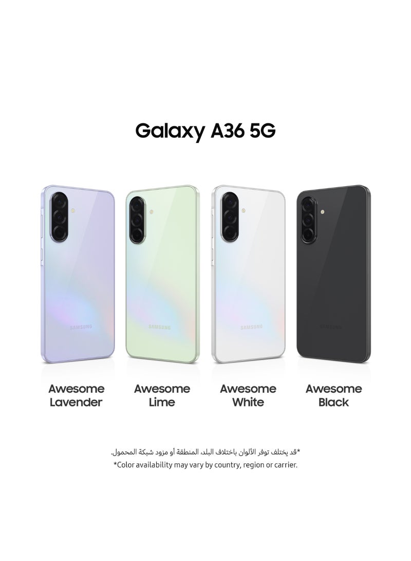 جالكسي A36 شبكة 5G، شريحتين - نسخة الشرق الأوسط — 5