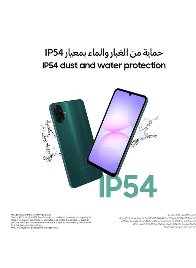 هاتف Galaxy A07 بشريحتين، لون أخضر، يدعم تقنية 4G - إصدار الشرق الأوسط — 8