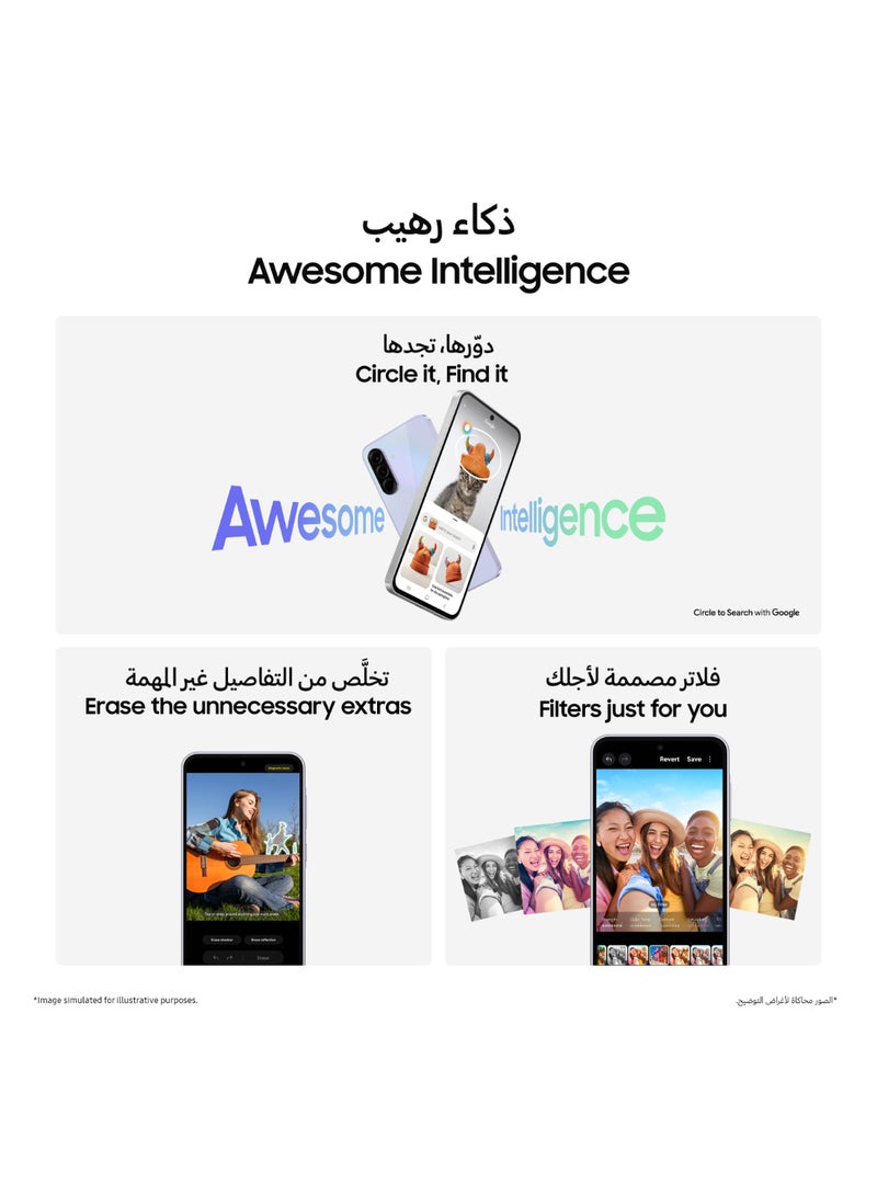 جالكسي A36 شبكة 5G، شريحتين - نسخة الشرق الأوسط