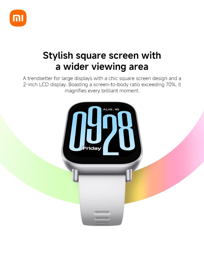 Redmi Watch 5 Active - ساعة ذكية اقتصادية بشاشة LCD مقاس 2 بوصة، وميزة تتبع اللياقة البدنية، وعمر بطارية يصل إلى 18 يوماً — 8