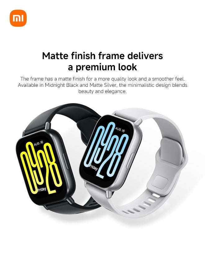 Redmi Watch 5 Active - ساعة ذكية اقتصادية بشاشة LCD مقاس 2 بوصة، وميزة تتبع اللياقة البدنية، وعمر بطارية يصل إلى 18 يوماً