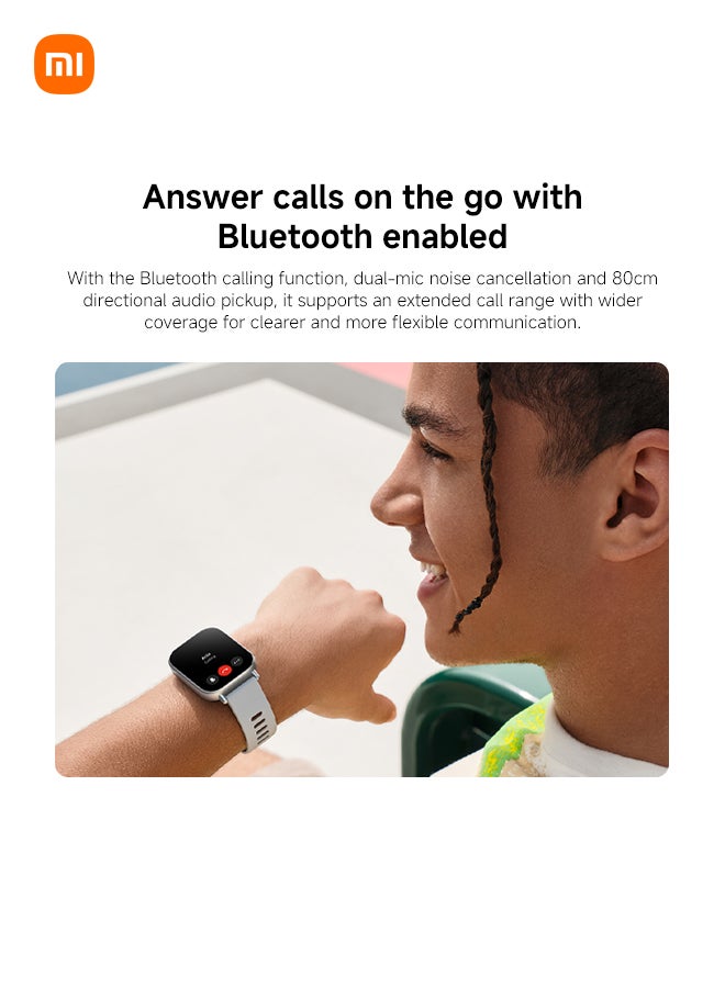 Redmi Watch 5 Active - ساعة ذكية اقتصادية بشاشة LCD مقاس 2 بوصة، وميزة تتبع اللياقة البدنية، وعمر بطارية يصل إلى 18 يوماً