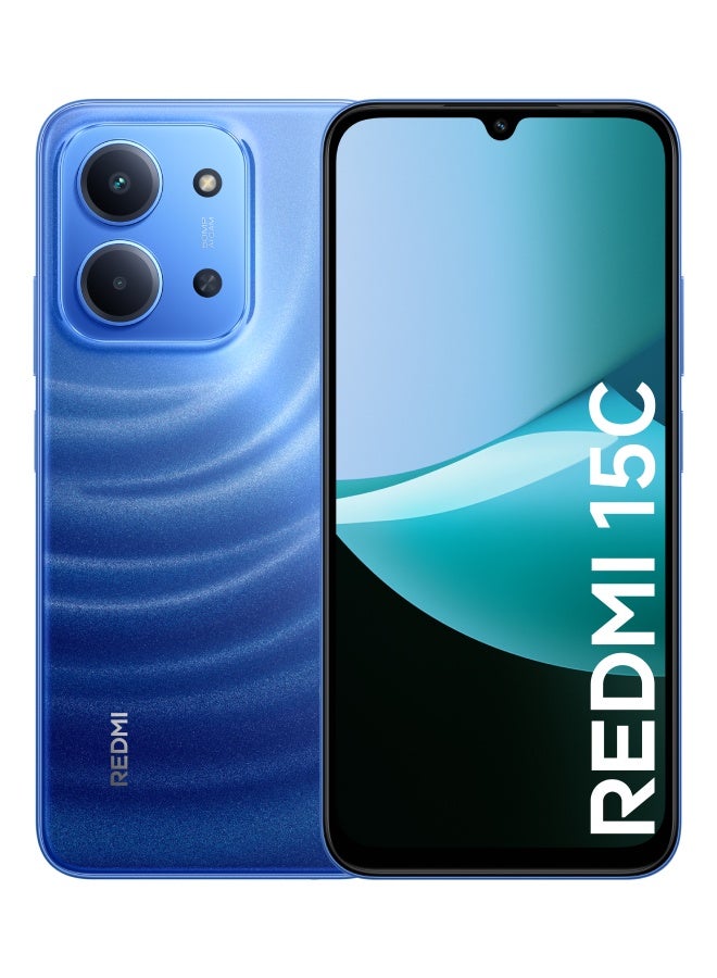ريدمي 15C بشريحتين اتصال 4G - نسخة الشرق الأوسط Moon light Blue