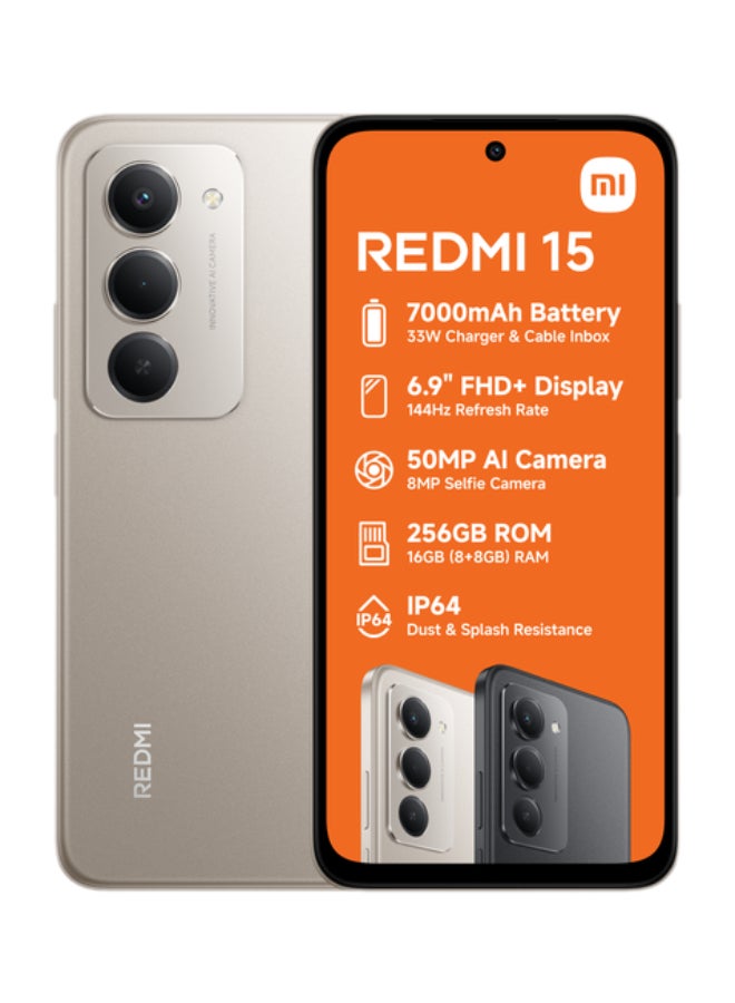 هاتف Redmi 15 ثنائي الشريحة 4G - إصدار الشرق الأوسط